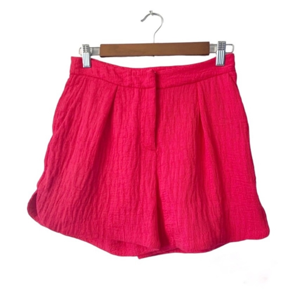 FRNCH Paris Textured Pink Shorts
